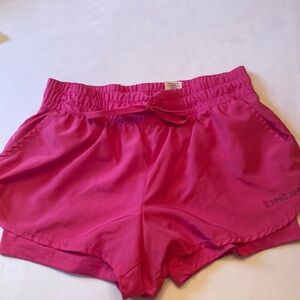 Bebe Pink Athletic Shorts Lightweight Elastic Waist.